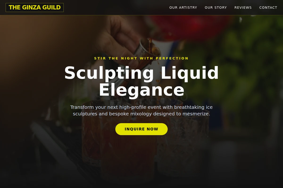 Ice-carving Bartending